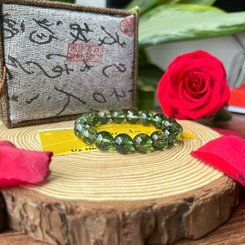 Vòng Tay Đá Thạch Anh Ưu Linh Xanh - Mong Cầu Sức Khoẻ, May Mắn & Tài Lộc